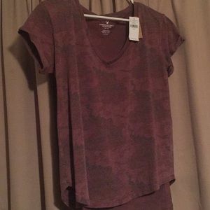 Camouflage v-neck shirt